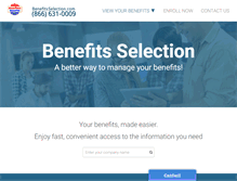 Tablet Screenshot of benefitsselection.com